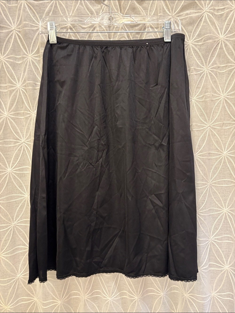 Vanity Fair Classic Black Women's A-Line Slip Skirt